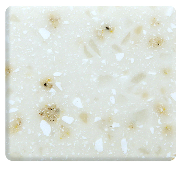 Superficie sólida de acrílico puro Superficie sólida de piedra de cuarzo artificial blanca cristalina