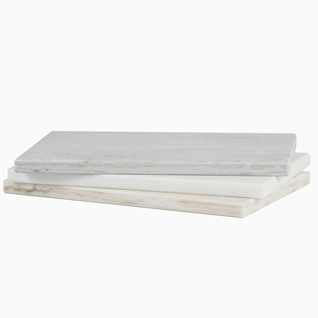 Hoja de superficie sólida de material de decoración de superficie sólida acrílica de piedra de mármol